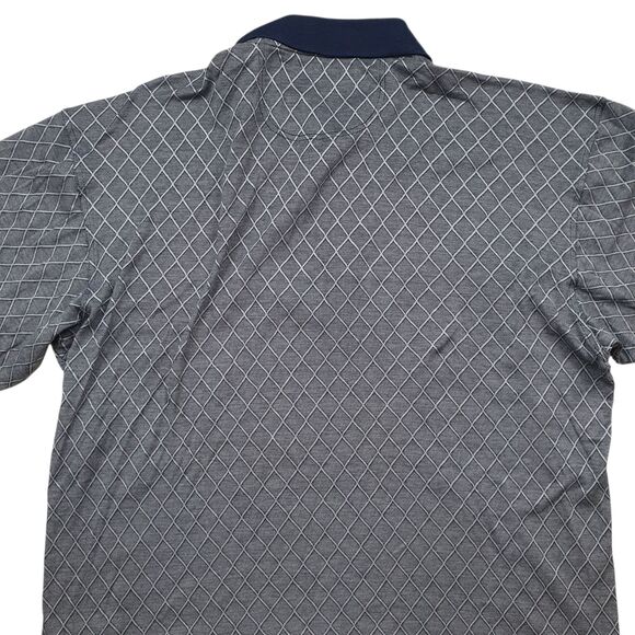 Vintage Dunhill Golf Polo Shirt Mens Small Blue Diamond Long Sleeve Italy - Picture 9 of 10